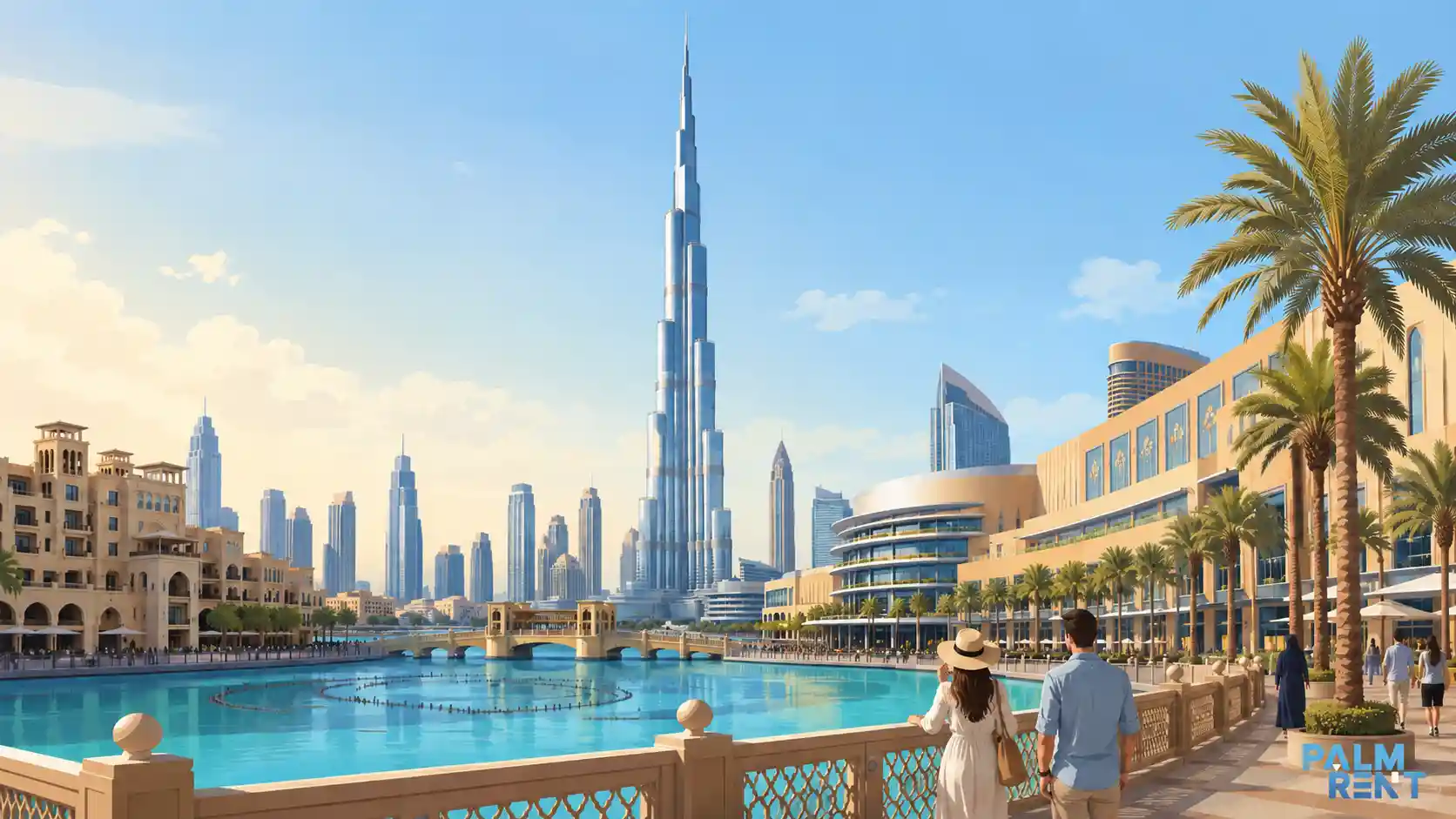 Burj Khalifa and Dubai Mall in Downtown Dubai