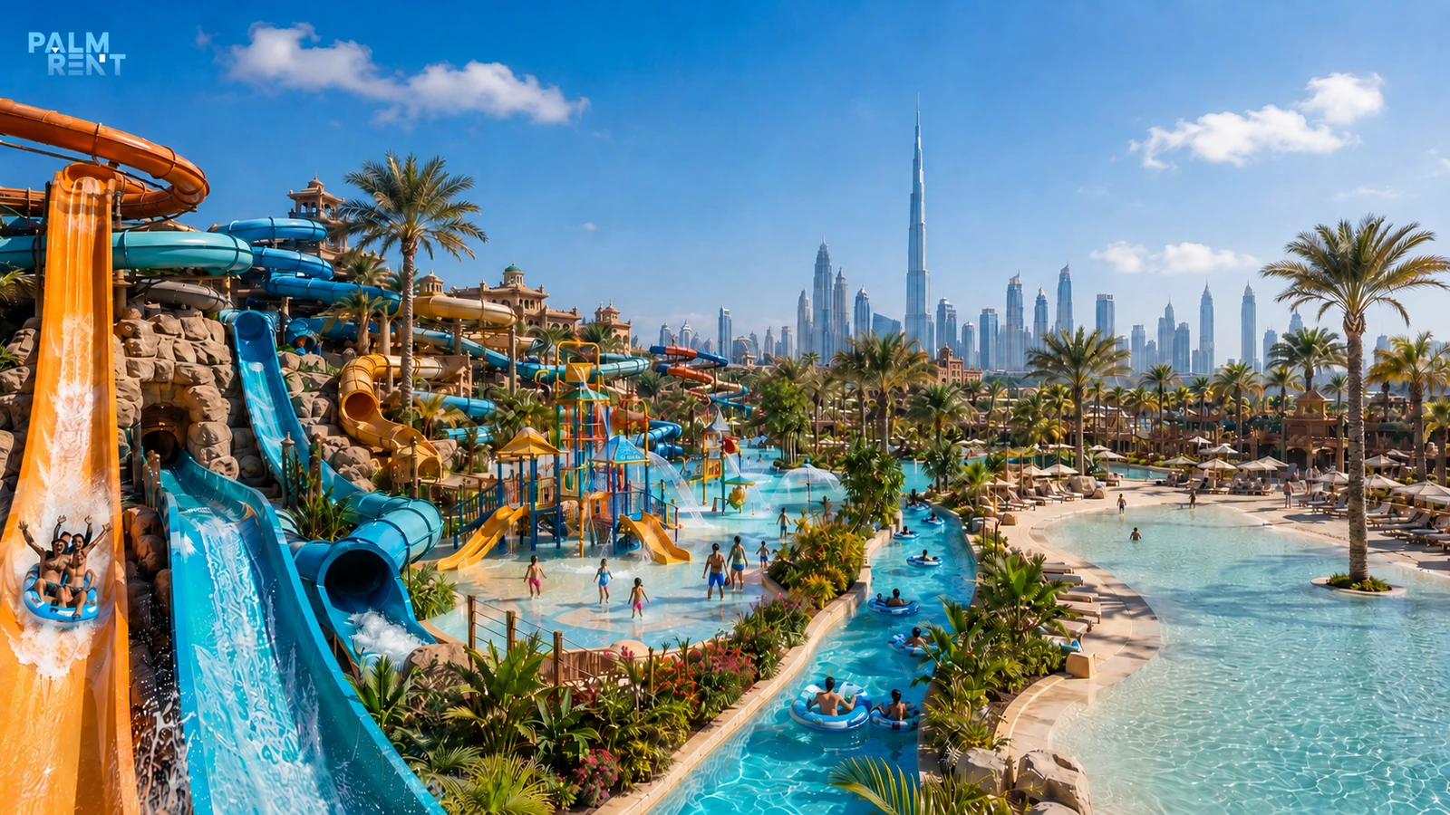 Aileler ve gençler için büyük Dubai su parkı