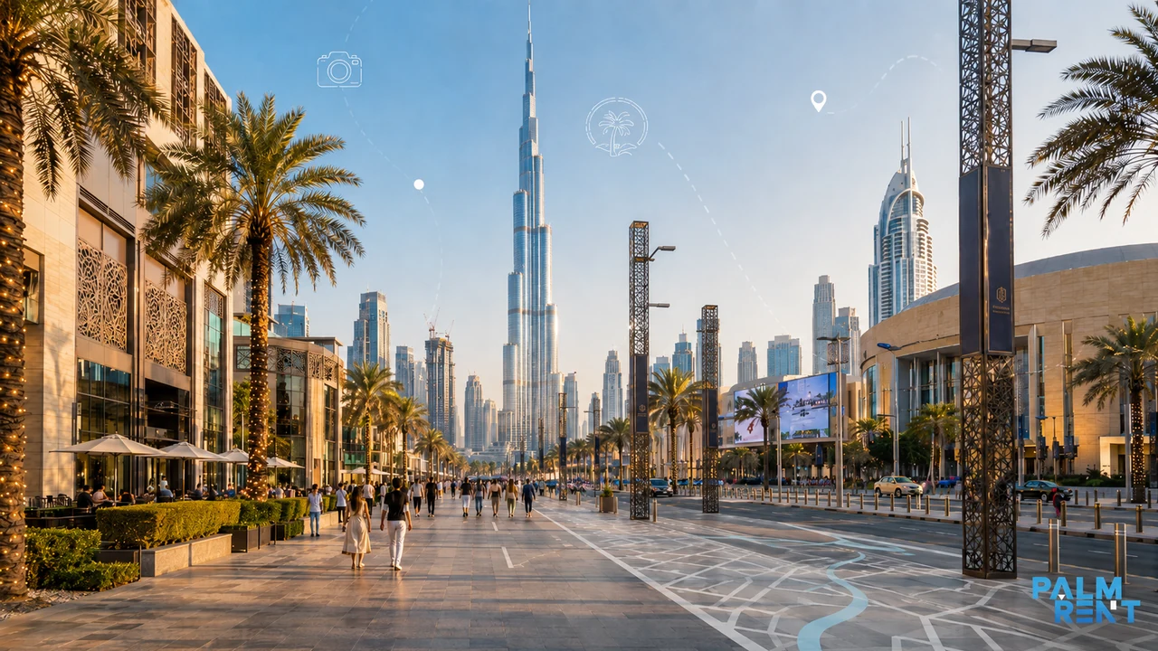 Sheikh Mohammed bin Rashid Boulevard and Downtown Dubai city view