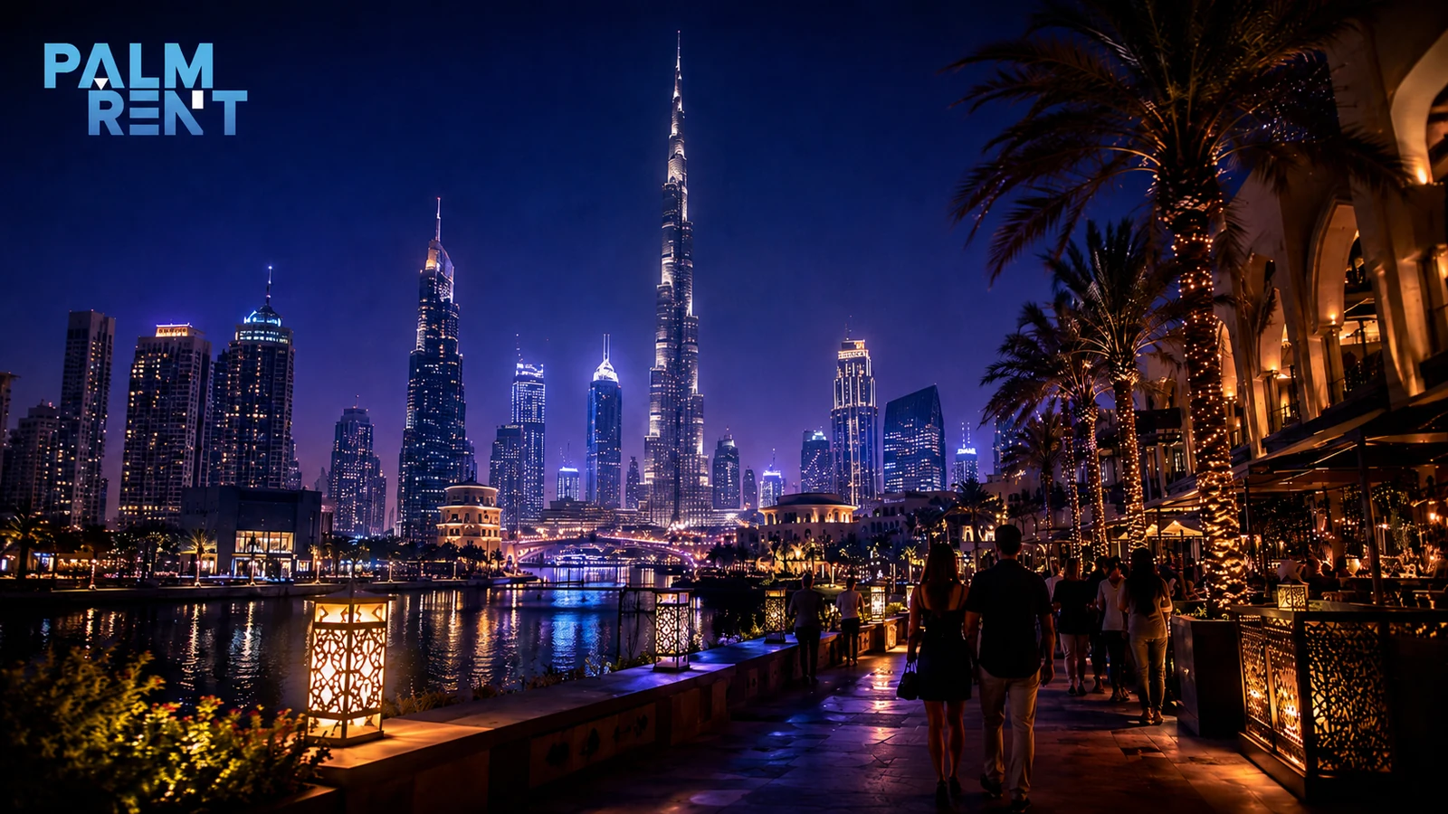 Gece Downtown Dubai ve Burj Khalifa