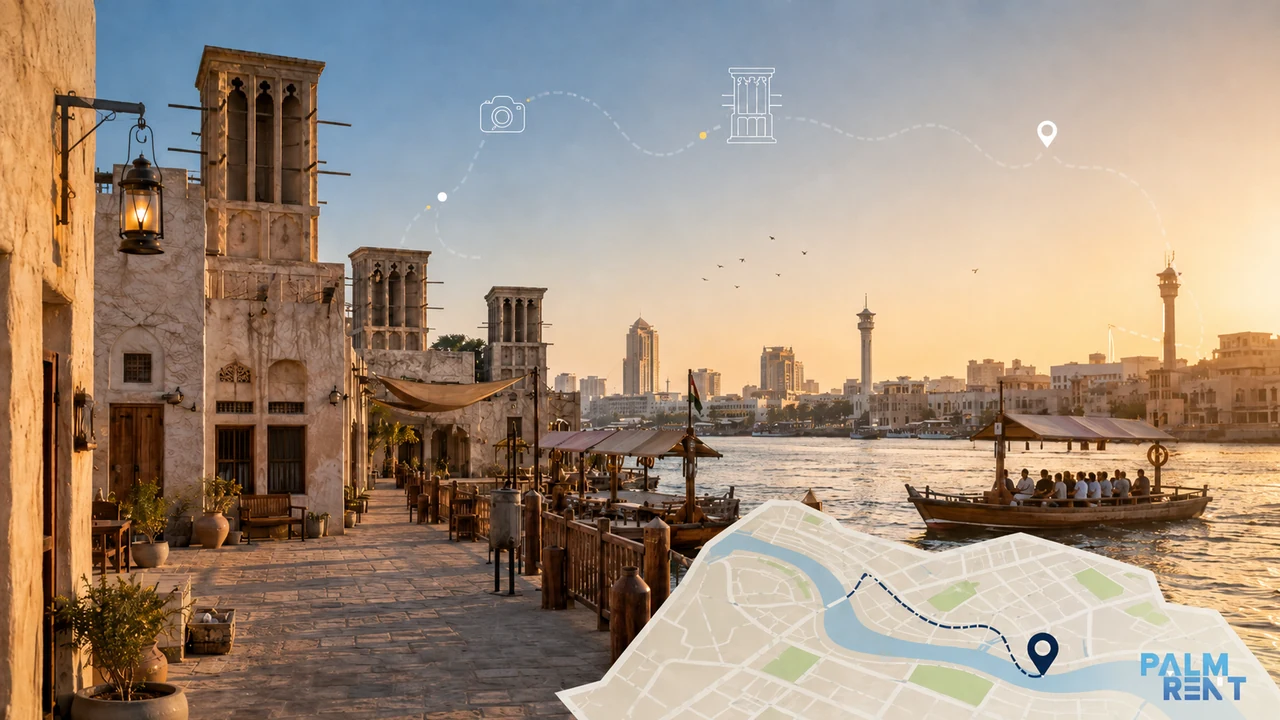 أزقة الفهيدي التاريخية والشوارع القريبة من خور دبي