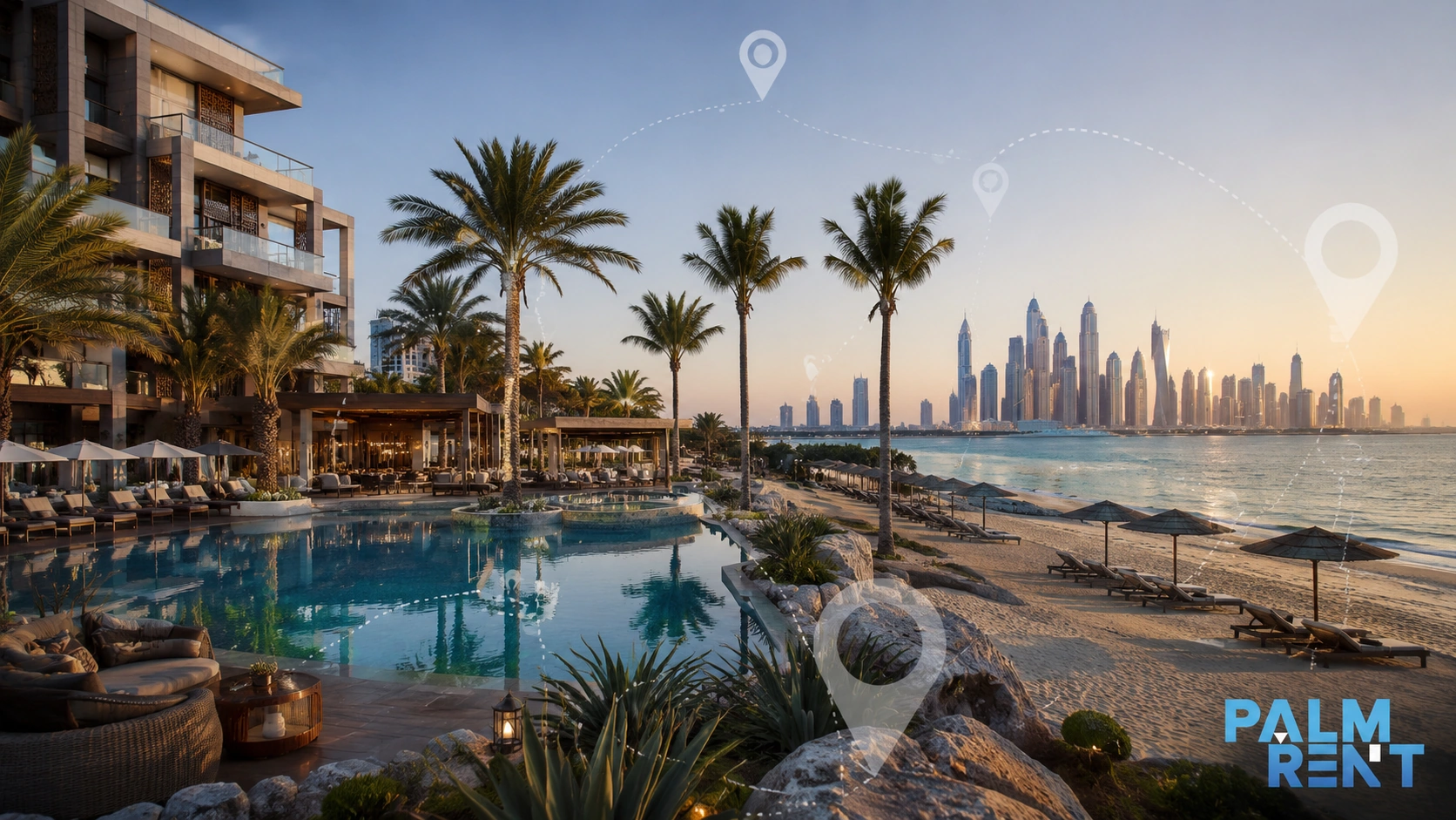 Dubai’de konaklamak için en iyi bölgeler haritası