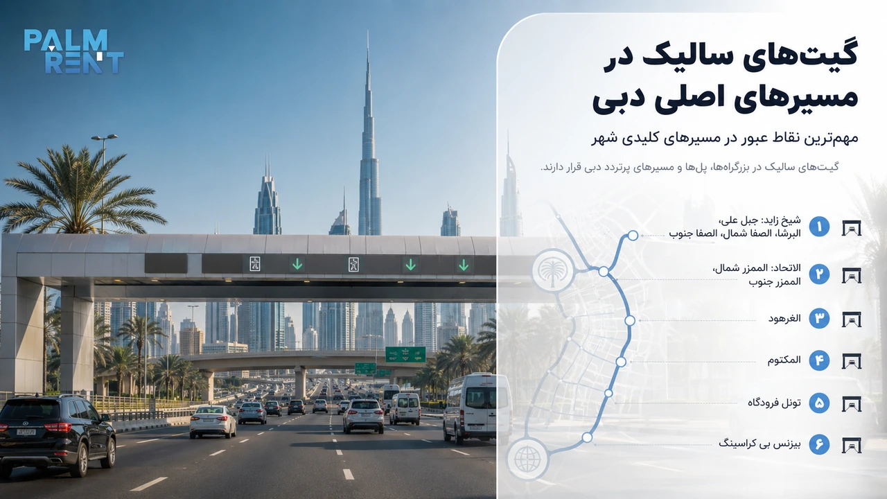 گیتهای سالیک در مسیرهای اصلی دبی