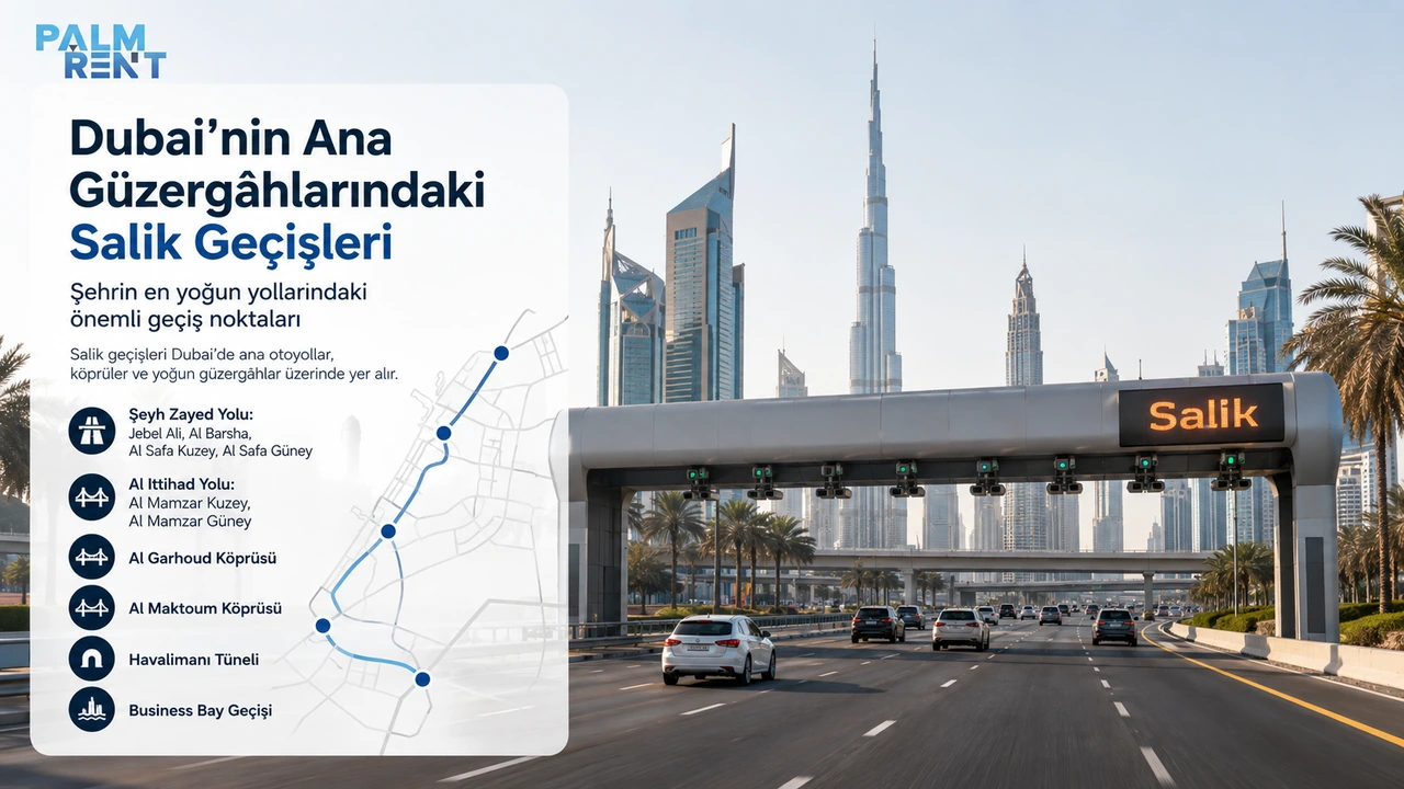 Dubai ana rotalarındaki Salik kapıları