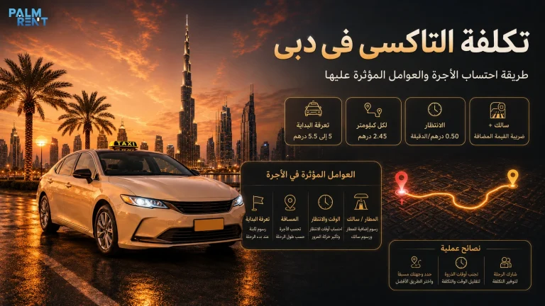 تكلفة التاكسي في دبي: التعرفة الرسمية، تاكسي المطار، سالك وطريقة الحساب