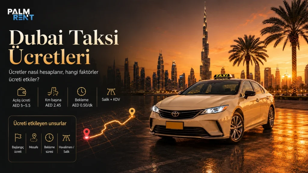 Dubai Taksi Ücretleri: Resmi Tarifeler, Havalimanı Taksisi, Salik ve Hesaplama