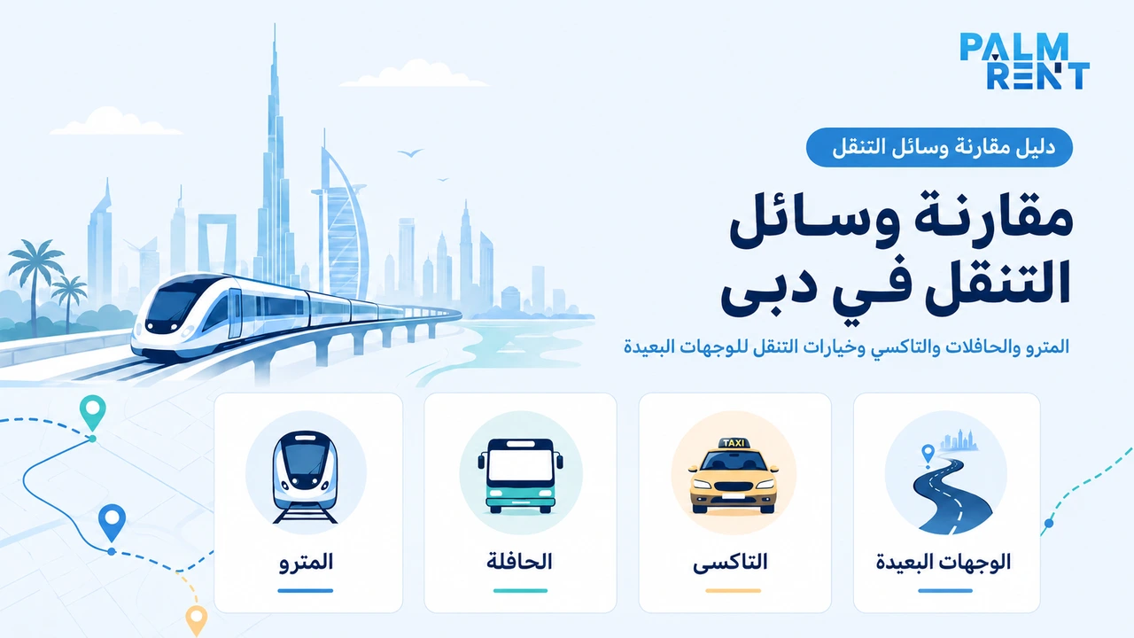 مقارنة وسائل التنقل في دبي بين المترو والحافلات والتاكسي
